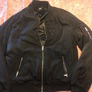 Black bomber jacket